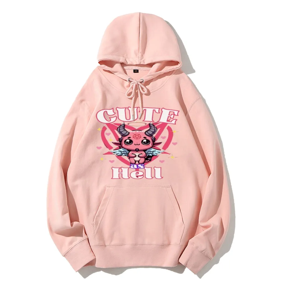 Women Cute As Hell Graphic Hoodies