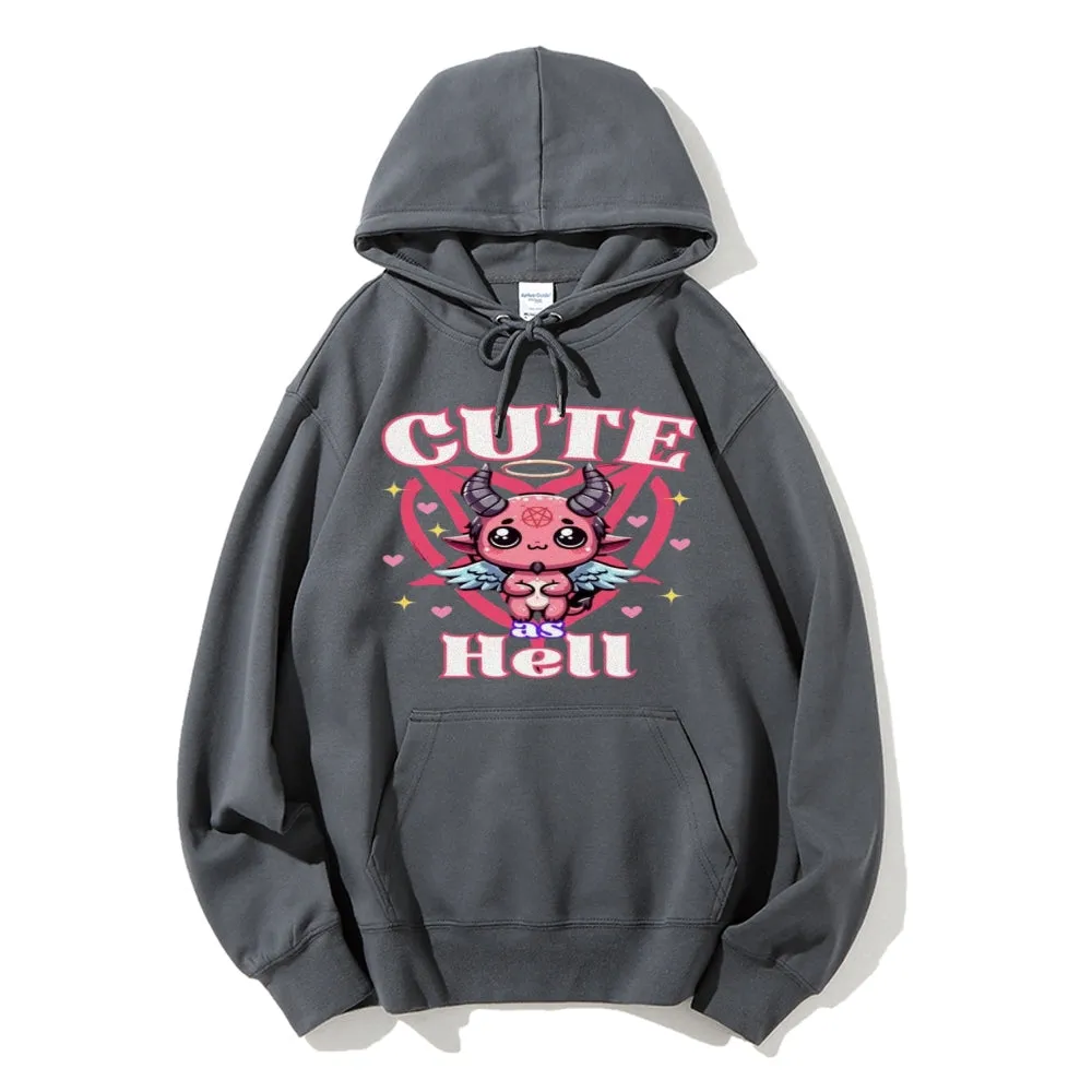 Women Cute As Hell Graphic Hoodies