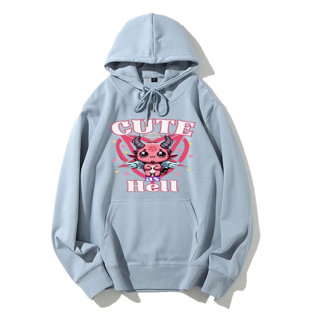 Women Cute As Hell Graphic Hoodies