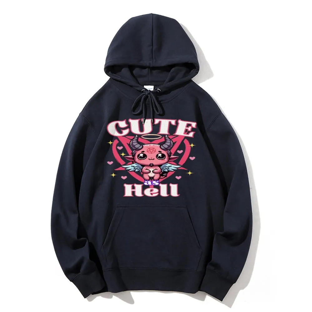 Women Cute As Hell Graphic Hoodies