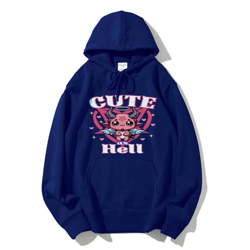 Women Cute As Hell Graphic Hoodies