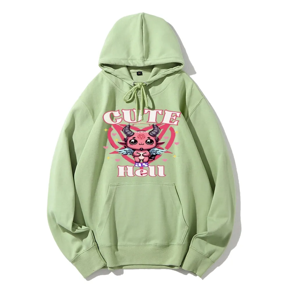 Women Cute As Hell Graphic Hoodies