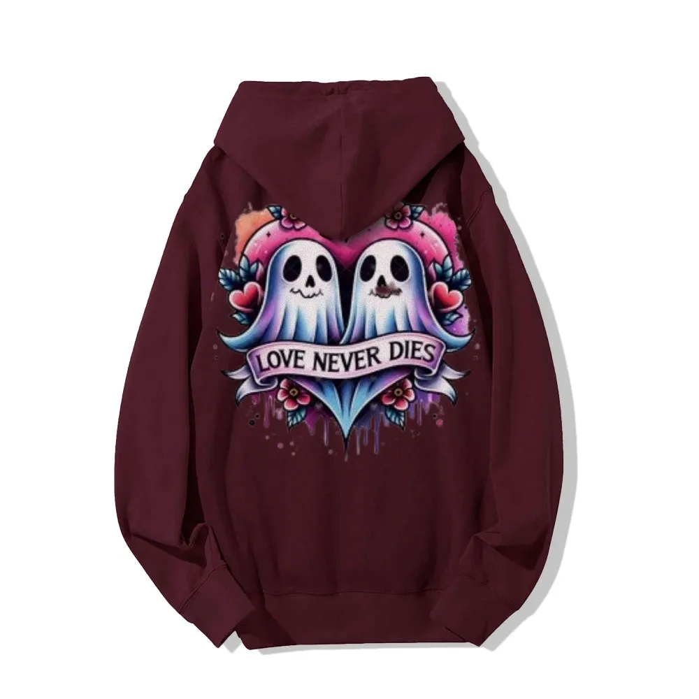 Women Love Never Dies Ghost Graphic Hoodies