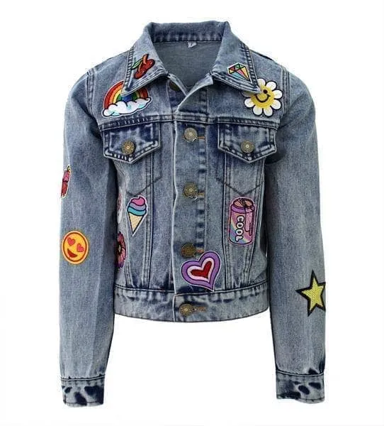 Women's All About The Patch Crop Denim Jacket