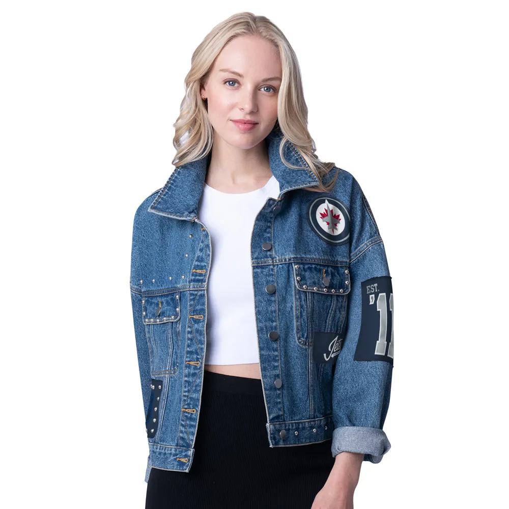 WOMEN'S GAME BALL DENIM JACKET