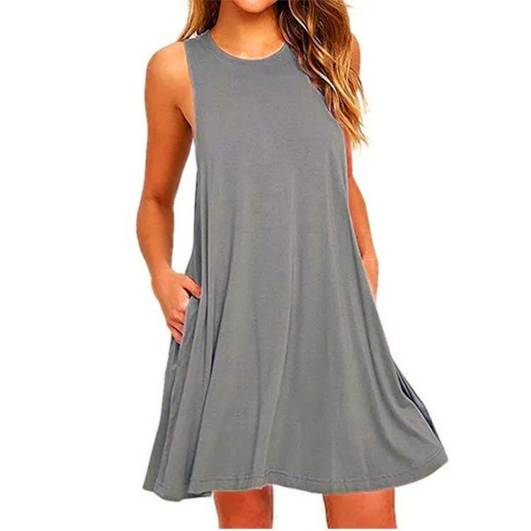 Women's Summer Casual Swing T-Shirt Dress