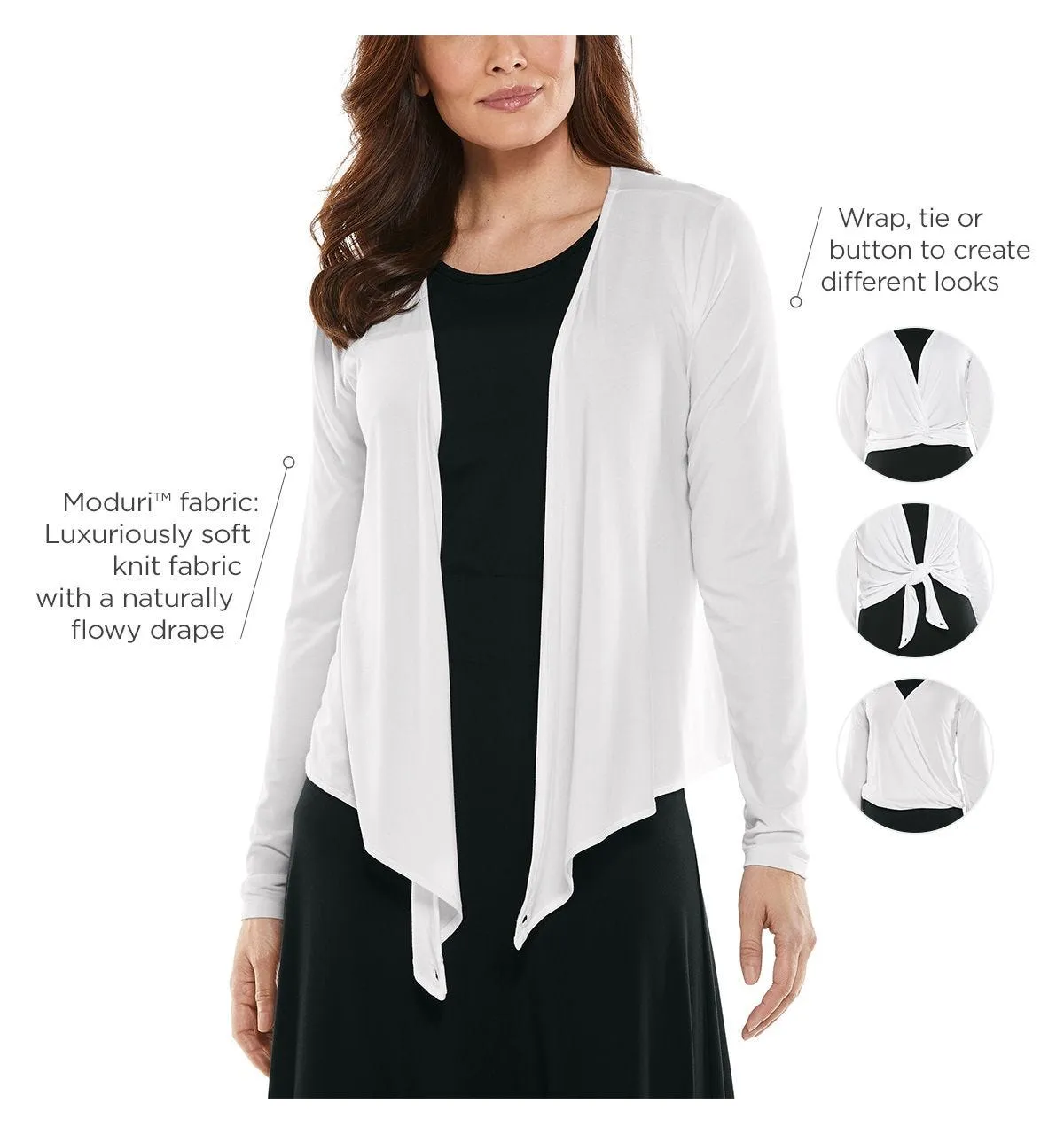 Women's Vrae Everyday Fashion Wrap  |  White