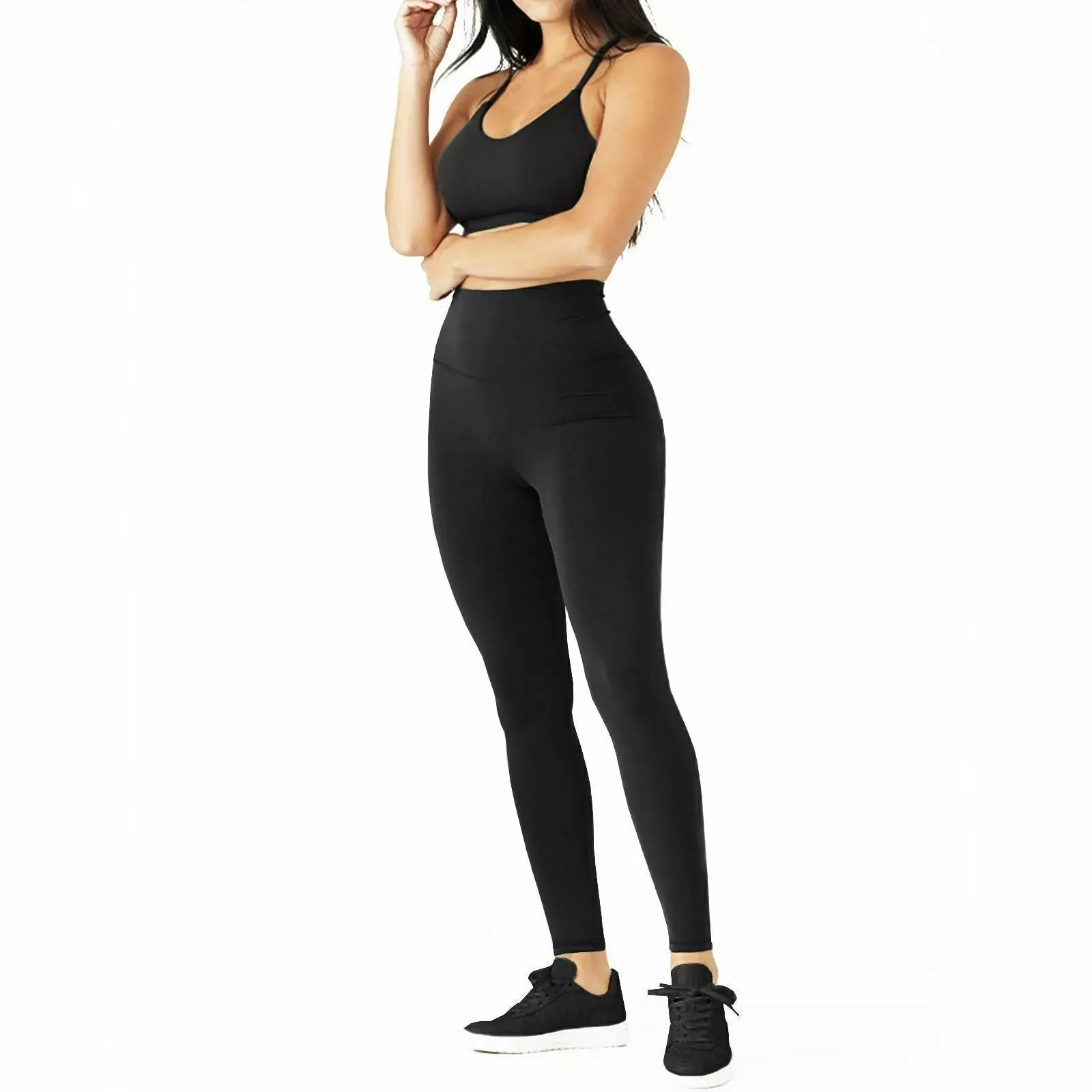 Women's Winter Fleece Lined High Waist Leggings Thermal Tummy Control Leggings