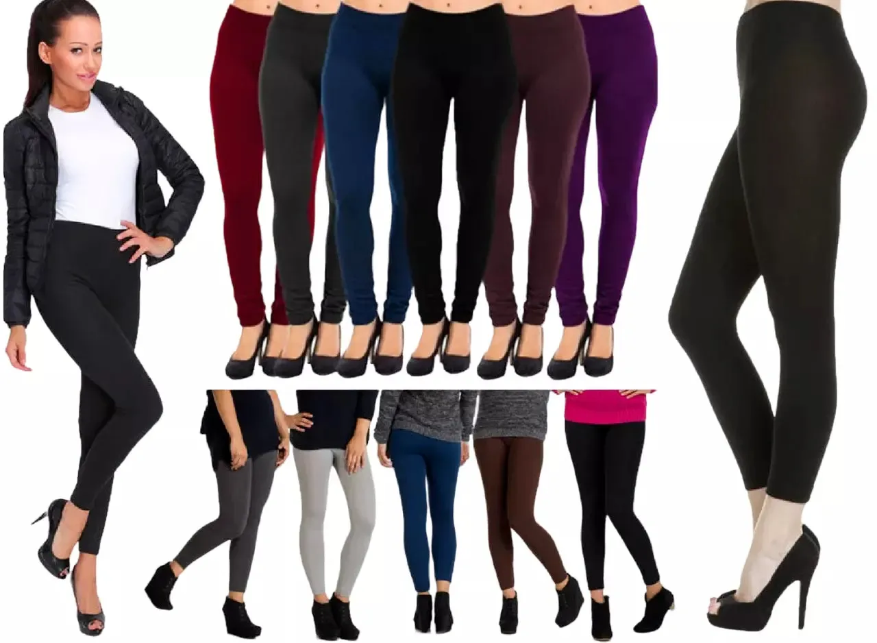 Women's Winter Fleece Lined High Waist Leggings Thermal Tummy Control Leggings