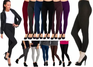 Women's Winter Fleece Lined High Waist Leggings Thermal Tummy Control Leggings